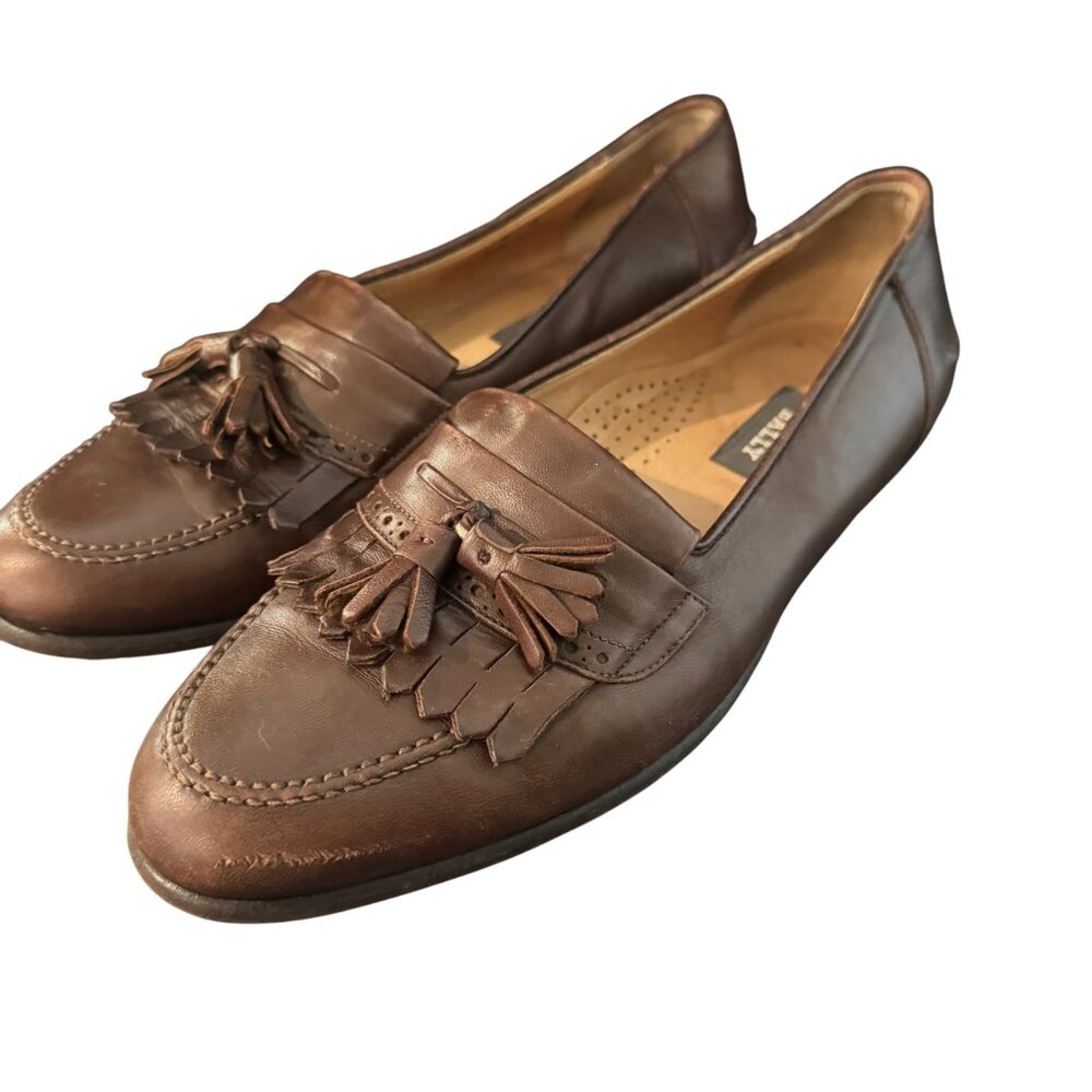 Vintage Bally Men's Leather Loafers Tassels & Fringe, Size 9D